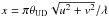 Mathematical equation: \hbox{$x = \pi \theta_\mathrm{UD}\sqrt{u^2 + v^2}/\lambda$}