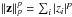 Mathematical equation: \hbox{$\| {\vec z} \|^p_p=\sum_i |z_i|^p$}