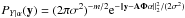 Mathematical equation: \hbox{$P_{Y|{\vec \alpha}}({\vec y}) = (2\pi \sigma^2)^{-m/2}{\rm e}^{ - \| {\bf y} - {\bf A} \boldsymbol{\Phi} {\vec \alpha} \|_2^2/(2\sigma^2)}$}