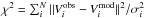 Mathematical equation: \hbox{$\chi^2=\sum_i^N \|V^{\rm obs}_i-V^{\rm mod}_i\|^2/\sigma_i^2$}