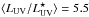 Mathematical equation: \hbox{$\langle L_{\rm UV}/L_{\rm UV}^{\star}\rangle = 5.5$}