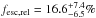 Mathematical equation: \hbox{$f_{\rm esc,rel} = 16.6^{+7.4}_{-6.5}\%$}