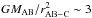 Mathematical equation: \hbox{$GM_{\rm AB}/r^2_{\rm AB-C} \sim 3$}