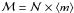 Mathematical equation: \hbox{${\cal M} = {\cal N} \times \left< m \right>$}