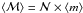 Mathematical equation: \hbox{$\left<{\cal M}\right> = {\cal N} \times \left< m \right>$}