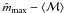 Mathematical equation: \hbox{$\hat{m}_\mathrm{max} - \left<{\cal M}\right>$}