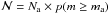 Mathematical equation: \hbox{${\cal N} = N_\mathrm{a} \times p(m \geq m_\mathrm{a})$}