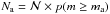 Mathematical equation: \hbox{$N_\mathrm{a} = {\cal N} \times p(m \geq m_\mathrm{a})$}