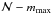 Mathematical equation: \hbox{${\cal N} -m_\mathrm{max}$}