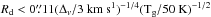 Mathematical equation: \hbox{$R_{\rm d} < 0\farcs11 (\Delta_{{v}}/3~\rm{km~s}^{1})^{-1/4} ( T_{\rm g} / 50~\rm{K})^{-1/2} $}