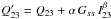 Mathematical equation: \hbox{$Q_{23}^\prime = Q_{23} + \alpha \, G_{ss} \, I_{23}^\beta$}