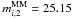 Mathematical equation: \hbox{$m^{\rm MM}_{i,2} = 25.15$}