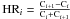 Mathematical equation: \hbox{$\mathrm{HR}_{i} = \frac{{\rm C}_{i+1}-{\rm C}_{i}}{{{\rm C}_{i}+{\rm C}_{i+1}}}$}