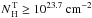 Mathematical equation: \hbox{$N_{\rm\,H}^{\rm\,T}\geq 10^{23.7}~\rm cm^{-2}$}