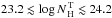 Mathematical equation: \hbox{$23.2 \lesssim \log N_{\rm\,H}^{\rm\,T}\lesssim 24.2$}