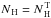 Mathematical equation: \hbox{$N_{\rm\,H}=N_{\rm\,H}^{\rm\,T}$}