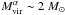 Mathematical equation: \hbox{$M^\alpha_{\rm vir} \sim 2~M_\odot$}