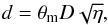 Mathematical equation: \appendix \setcounter{section}{1} \begin{eqnarray} n({\rm H}_2)_{\rm max} = \left. \frac{N({\rm NH}_3)_{\rm max}}{X \cdot d_{\rm min}} \right|_{\eta=\eta_{\rm min}}, \label{Eq21} \end{eqnarray}