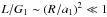 Mathematical equation: \hbox{$L / G_\p \sim (R_\pp / a_\p)^2 \ll 1$}
