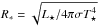 Mathematical equation: \hbox{$R_*=\sqrt{L_\star/4\pi\sigma T_\star^4}$}