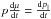 Mathematical equation: \hbox{$p \totdiff{\mu} {t} = \totdiff{p_\parallel}{t}$}