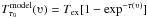 Mathematical equation: \hbox{$T_{\tau_{0}}^{\rm model}(\upsilonup ) = T_{\rm ex} [1 - \exp^{-\tau(\upsilonup )}]$}