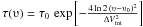 Mathematical equation: \hbox{$\tau(\upsilonup )=\tau_{0}\,\exp\left[-\frac{4\ln2\,(\upsilonup -\upsilonup _{0})^{2}}{\Delta V_{\rm int}^{2}}\right]$}