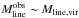 Mathematical equation: \hbox{$ M_{\rm line}^{\rm obs} \sim M_{\rm line,vir}$}