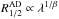 Mathematical equation: \hbox{$R^{\rm AD}_{1/2} \propto \lambda^{1/\beta}$}