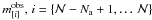 Mathematical equation: \hbox{$m_{[i]}^\mathrm{obs}, \, i=\{{\cal N}-N_\mathrm{a}+1,\dots\,{\cal N}\}$}