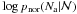 Mathematical equation: \hbox{$\log p_\mathrm{nor}(N_\mathrm{a}|{\cal N})$}