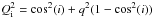 Mathematical equation: \hbox{$Q_{\rm i}^2=\cos^2(i)+q^2(1-\cos^2(i))$}