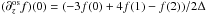 Mathematical equation: \hbox{$(\partial_z^{\rm os}f)(0)=(-3f(0)+4f(1)-f(2))/2\Delta$}