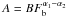 Mathematical equation: \hbox{$A=BF_{\rm b}^{\alpha_1 - \alpha_2}$}