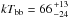 Mathematical equation: \hbox{$kT_{\rm bb}= 66{+13 \atop -24}$}