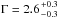 Mathematical equation: \hbox{$\Gamma = 2.6{+0.3 \atop -0.3}$}