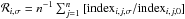 Mathematical equation: \hbox{${\mathcal{R}_{i,\sigma }} = {n^{ - 1}}\sum\nolimits_{j = 1}^n {{\rm{[inde}}{{\rm{x}}_{i,j,\sigma }}/} {\rm{inde}}{{\rm{x}}_{i,j,0}}]$}