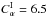 Mathematical equation: \hbox{$C_\alpha^{\rm I}=6.5$}