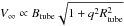 Mathematical equation: \hbox{$V_{\infty}\propto B_{\rm tube}\sqrt{1+q^{2}R_{\rm tube}^{2}}$}