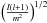 Mathematical equation: \hbox{$\left(\frac{l(l+1)}{m^2}\right)^{1/2}$}