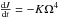 Mathematical equation: \hbox{$\frac{\mathrm{d}J}{\mathrm{d}t} = - K \Omega^4$}