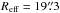 Mathematical equation: \hbox{$R_{\rm eff}=19\farcs3$}