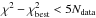 Mathematical equation: \hbox{$\chi^2-\chi_{\rm best}^2<5N_{\rm data}$}