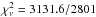 Mathematical equation: \hbox{$\chi^2_{\nu}=3131.6/2801$}