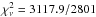 Mathematical equation: \hbox{$\chi^2_{\nu} = 3117.9/2801$}