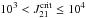 Mathematical equation: \hbox{$10^{3} < J_{21}^{\rm crit} \leq 10^4$}