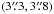 Mathematical equation: \hbox{$(3\farcs3,3\farcs8)$}