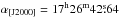 Mathematical equation: \hbox{$\alpha_{[\rm{J}2000]}=17^{\rm h}26^{\rm m}42\fs64$}