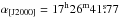 Mathematical equation: \hbox{$\alpha_{\rm [J2000]}=17^{\rm h}26^{\rm m}41\fs77$}
