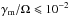 Mathematical equation: \hbox{$\gamma_{\rm m}/\Omega \leqslant 10^{-2}$}